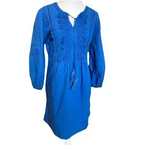 Tommy Bahama Boho Salina Key Organic Cotton Poplin Shift Dress Coverup Pockets M